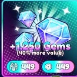 Anime Reborn - 1250 Gems - 1250 Diamond ( Gift) 0